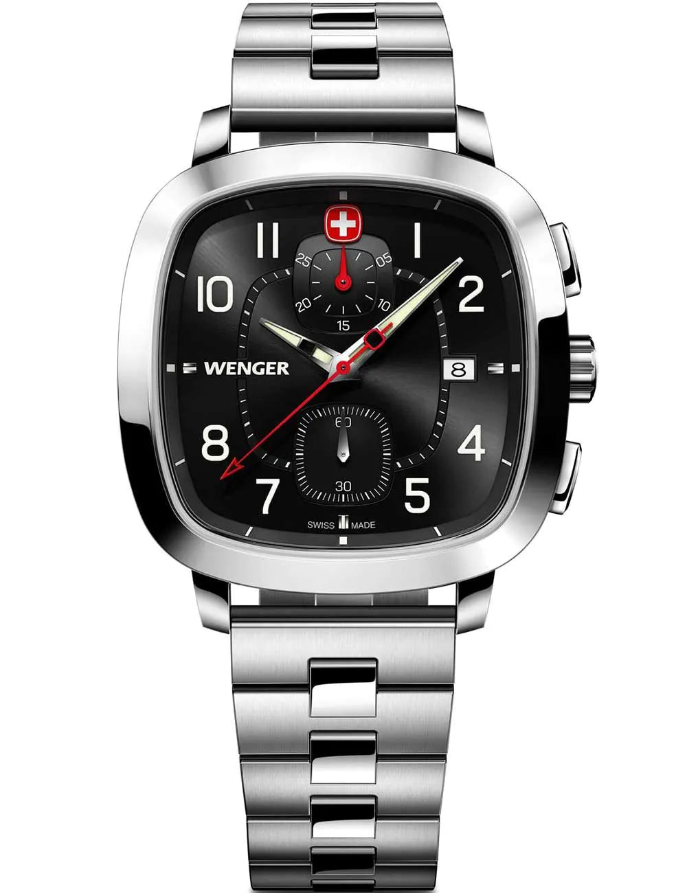 Wenger 01.1933.109 Mens Watch Vintage Sport Chronograph 40mm 5ATM