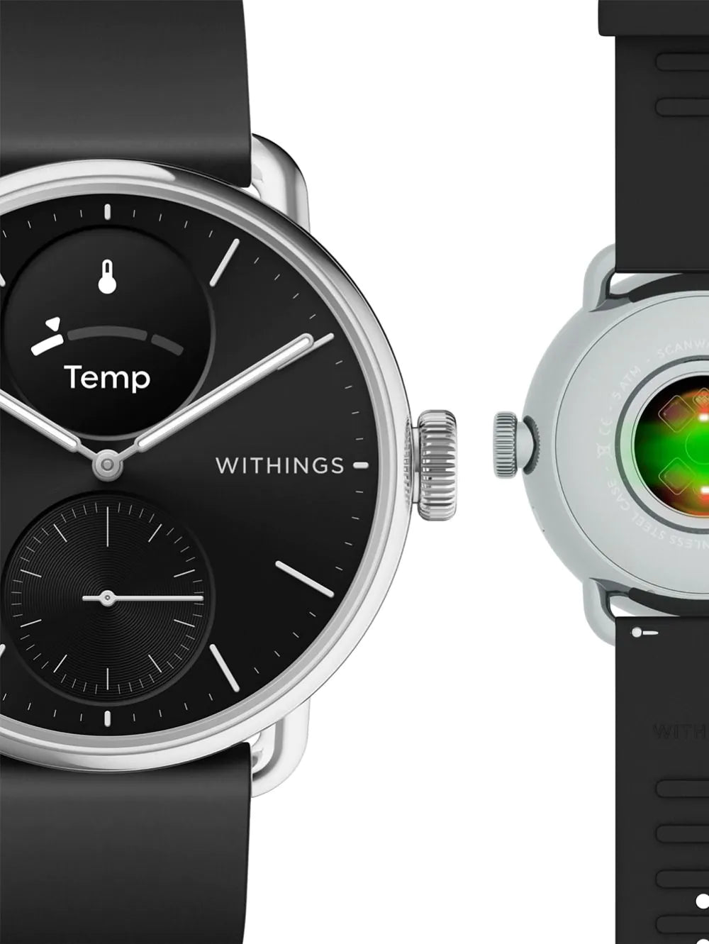 Withings HWA10-model 1-All-Int ScanWatch 2 Black 38 mm 5ATM