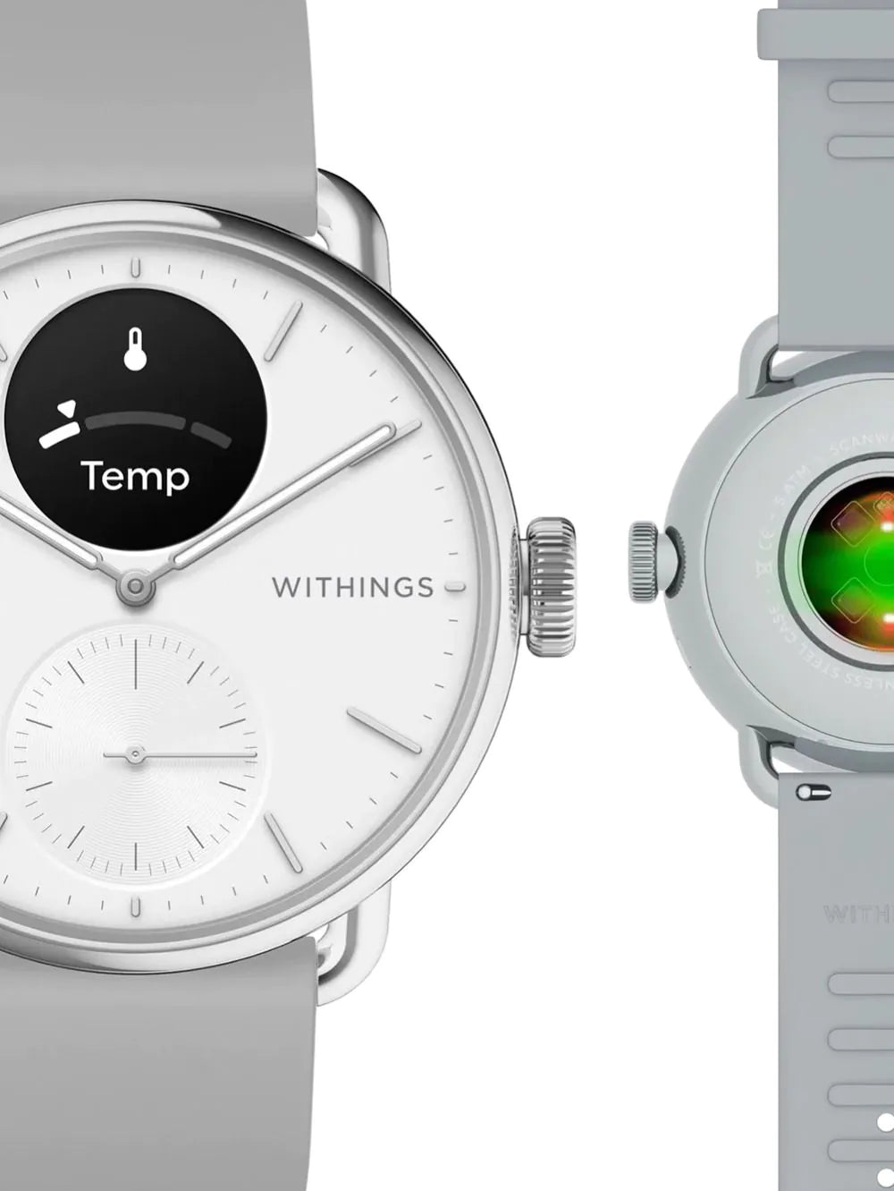 Withings HWA10-model 2-All-Int ScanWatch 2 White 38 mm 5ATM