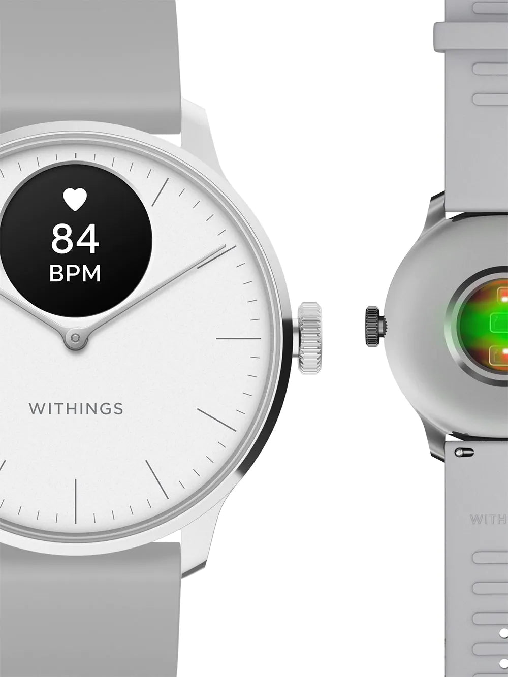 Withings HWA11-model 3-All-Int ScanWatch Light White 37 mm 5ATM