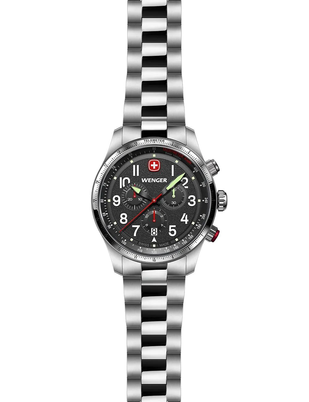 Wenger 01.0543.111 Mens Watch Terragraph Chrono 43mm 10ATM