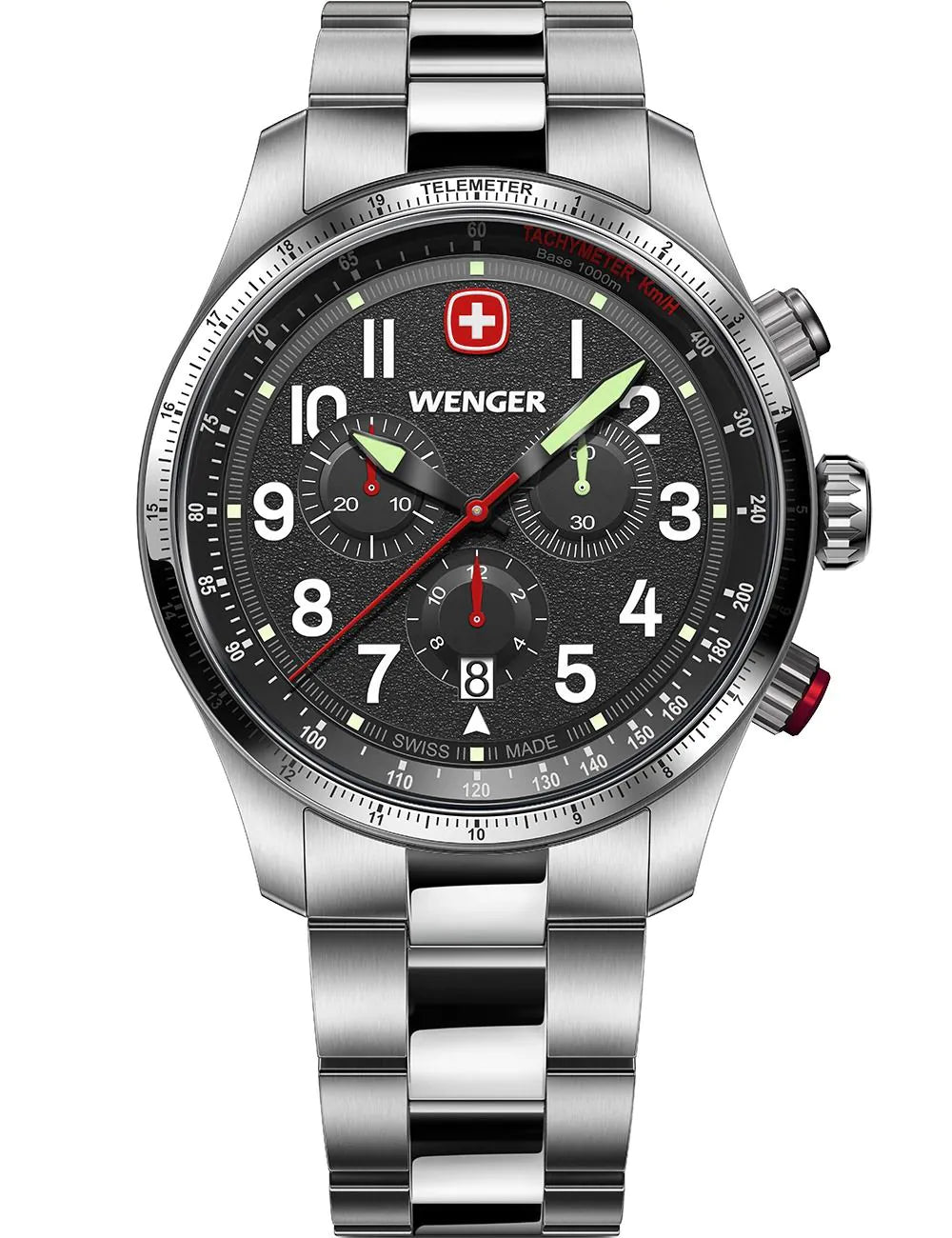 Wenger 01.0543.111 Mens Watch Terragraph Chrono 43mm 10ATM