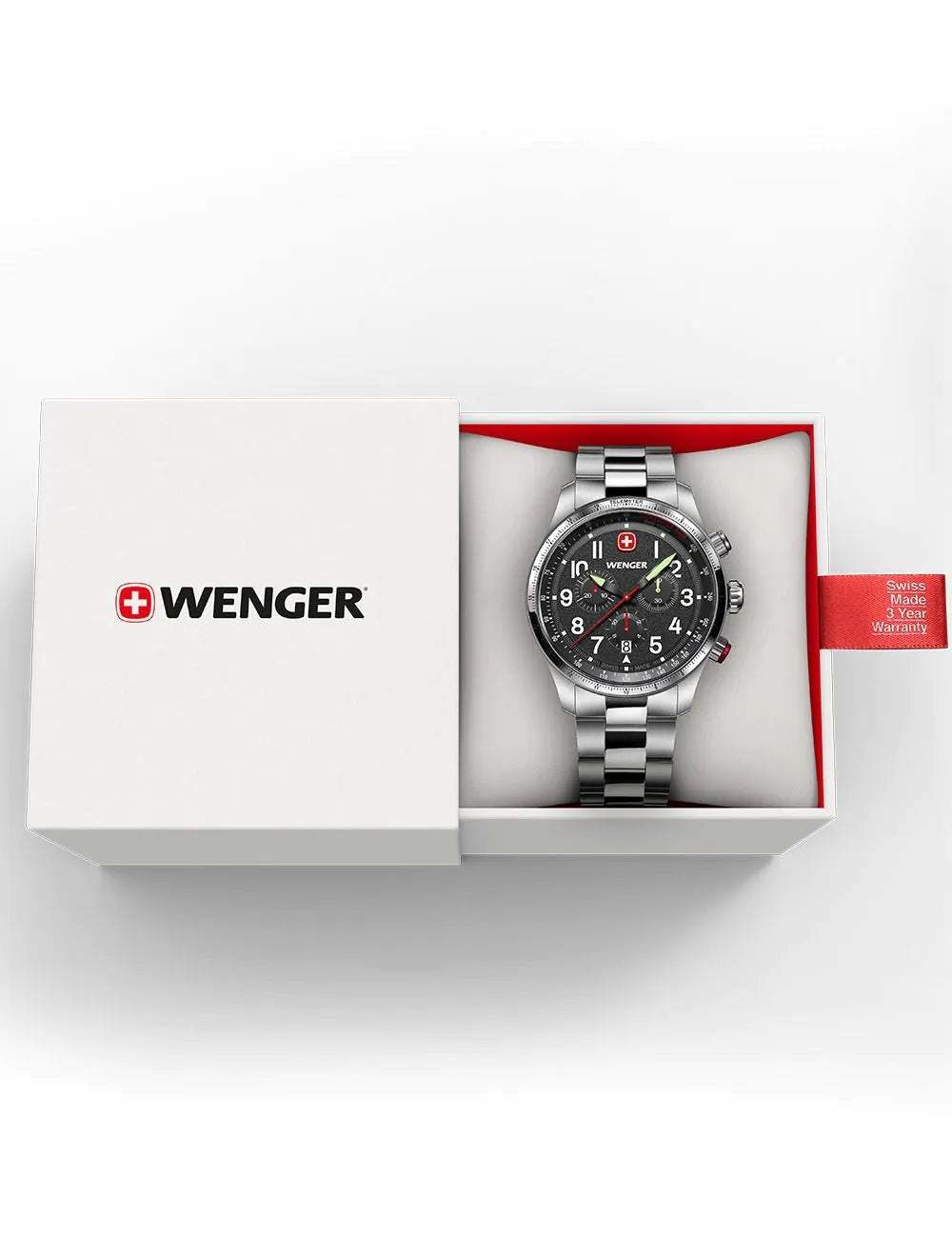 Wenger 01.0543.111 Mens Watch Terragraph Chrono 43mm 10ATM
