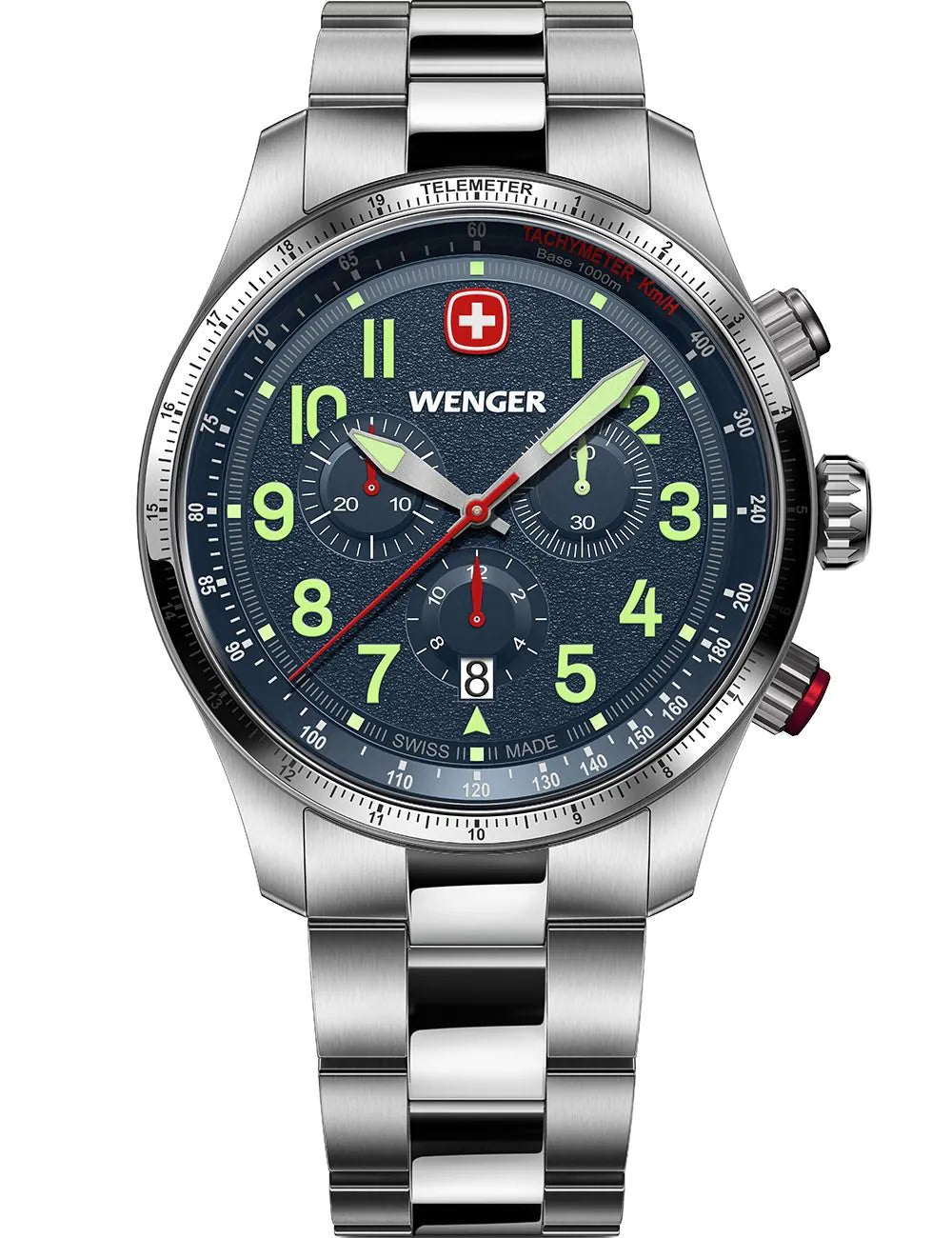 Wenger 01.0543.112 Mens Watch Terragraph Chrono 43mm 10ATM