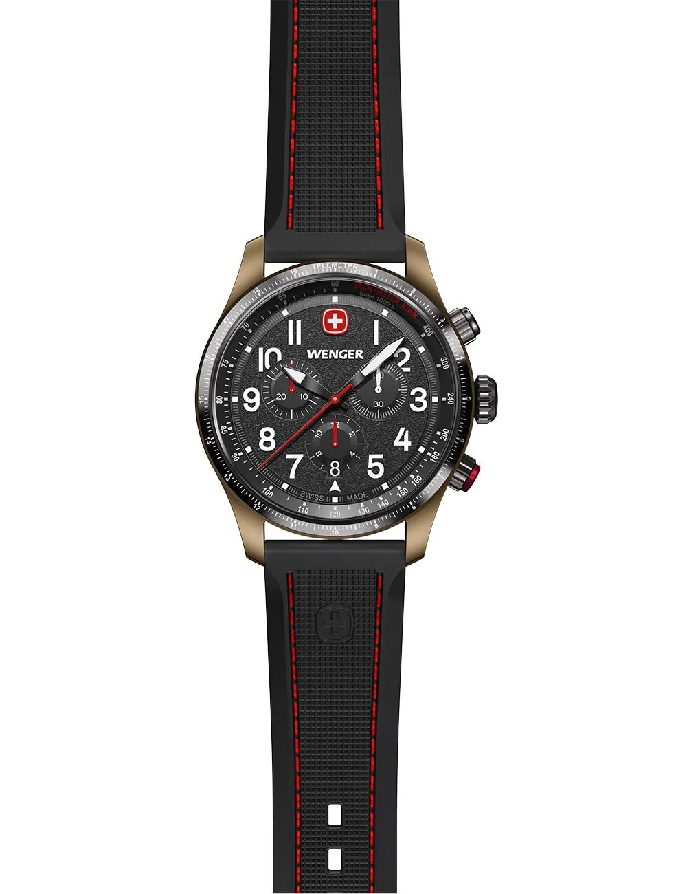 Wenger 01.0543.113 Mens Watch Terragraph Chrono 43mm 10ATM