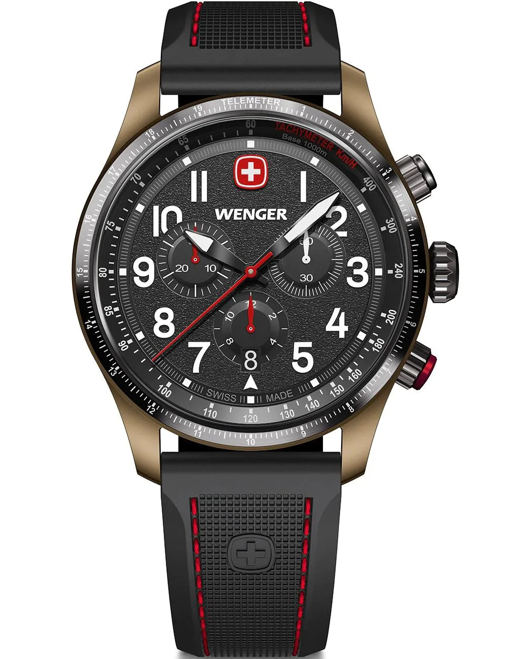 Wenger 01.0543.113 Mens Watch Terragraph Chrono 43mm 10ATM