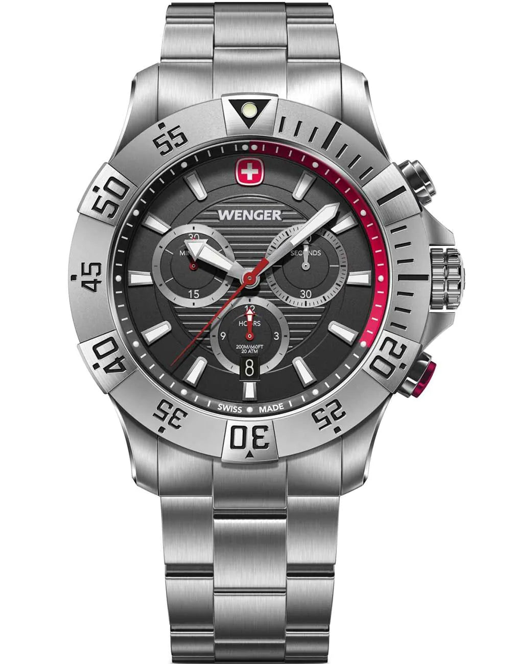 Wenger 01.0643.123 Mens Watch Seaforce Chronograph 43mm 20ATM