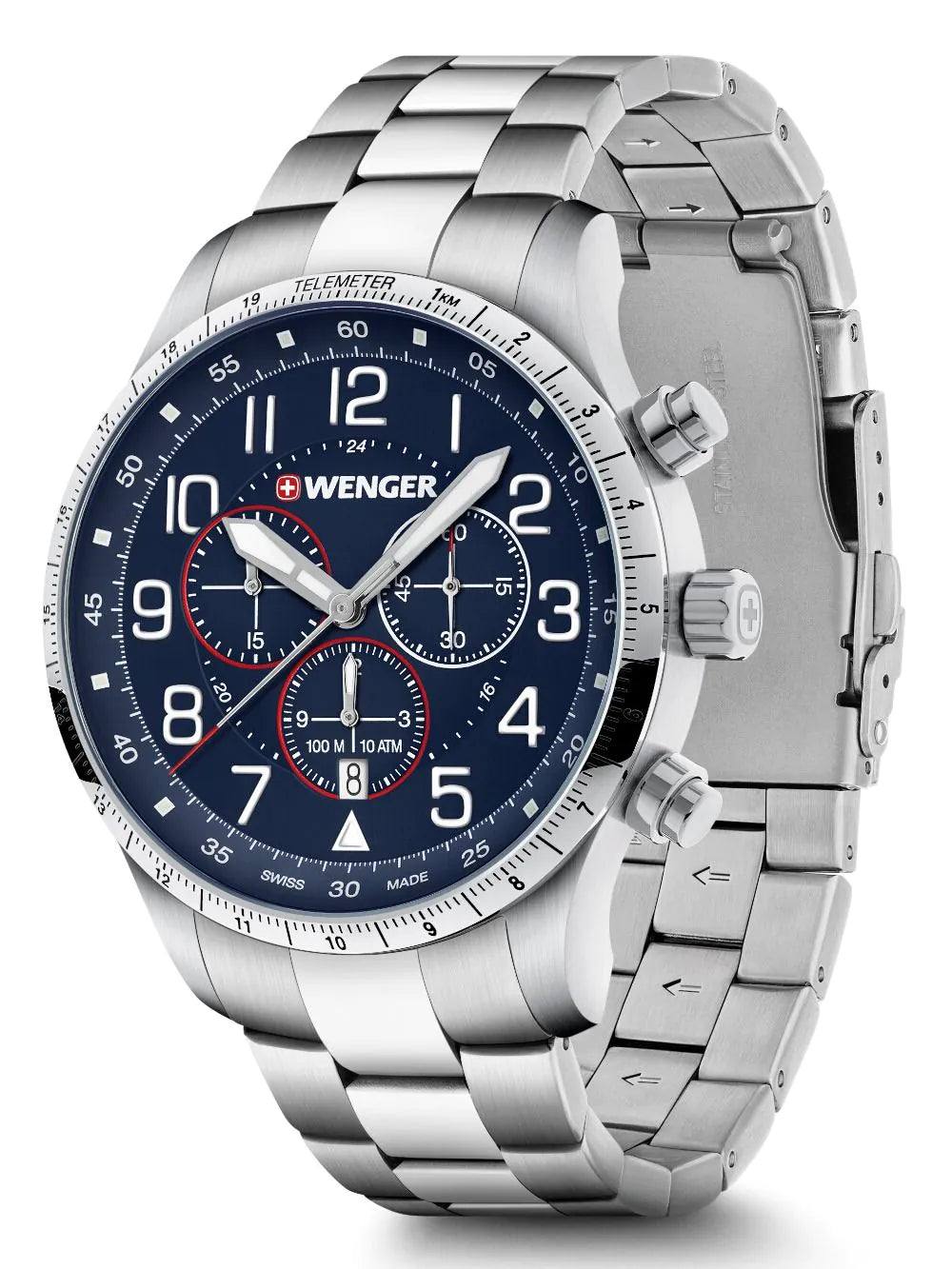 Wenger 01.1543.118 Mens Watch Attitude Chronograph 44mm 10ATM