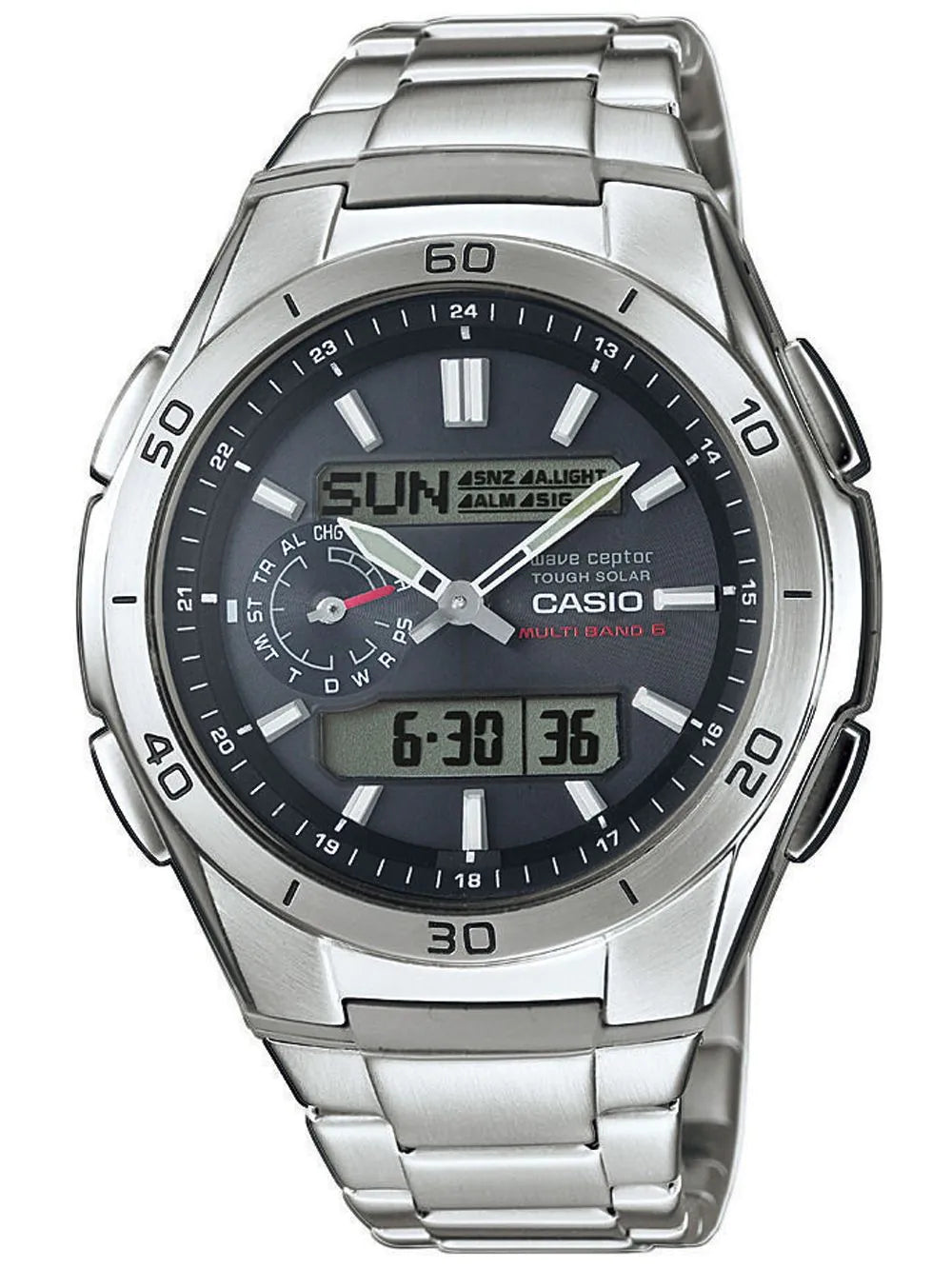 CASIO WVA-M650D-1AER Radio Controlled Solar Mens Watch 44mm 10 ATM