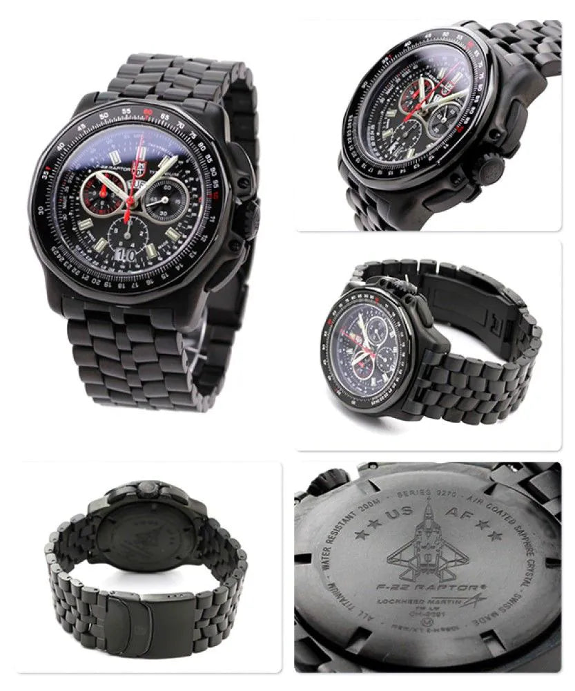 Luminox XA.9272 Mens Watch F-22 Raptor Titanium Chronograph 44mm 200M