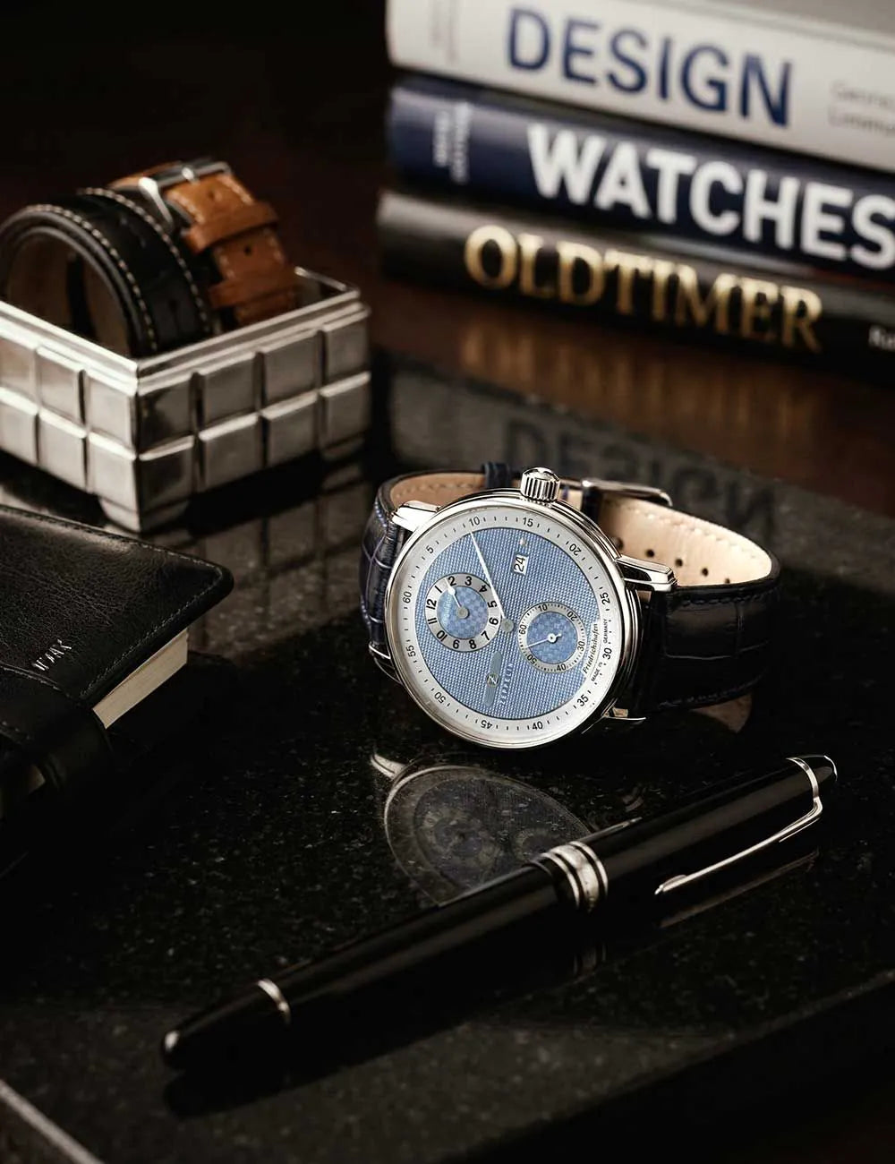 Zeppelin 8522-3 Mens Watch Friedrichshafen Automatic Regulator 42mm 5ATM