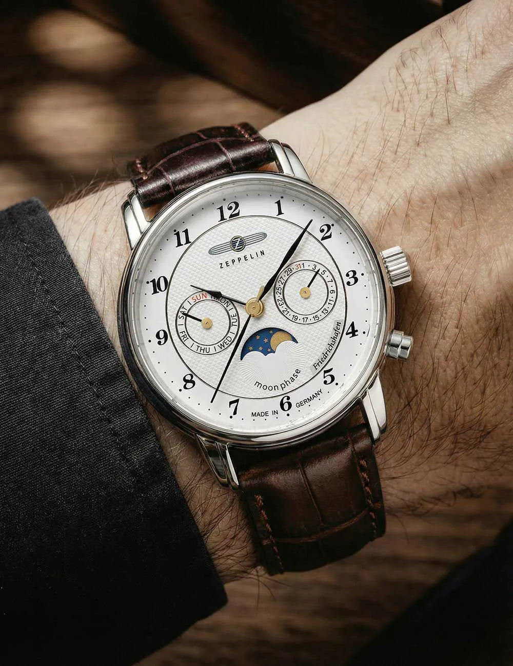 Zeppelin 8537-1 Friedrichshafen Moon Phase 35mm 5ATM