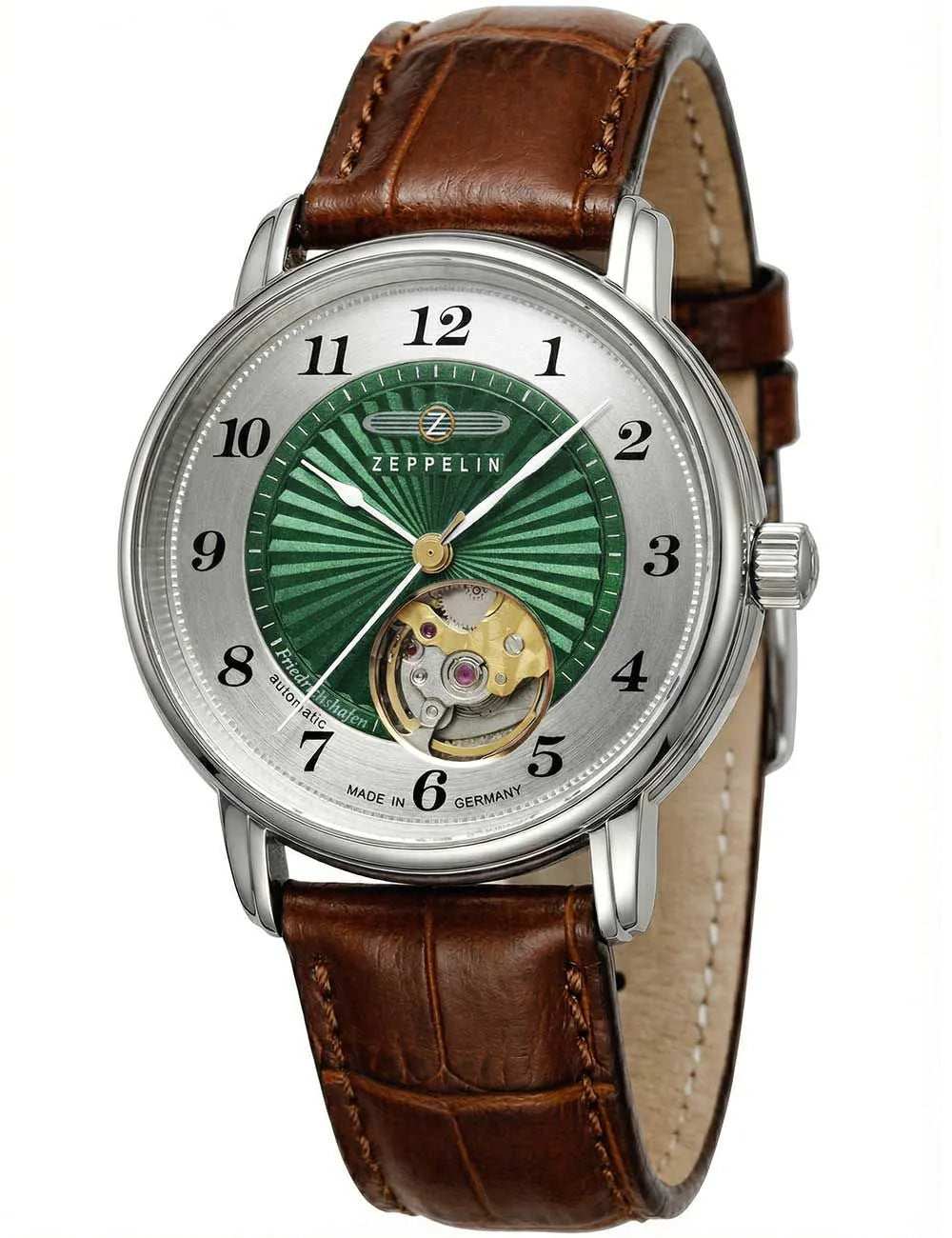 Zeppelin 8567-2 Unisex Friedrichshafen Open Heart Automatik 36mm 5ATM