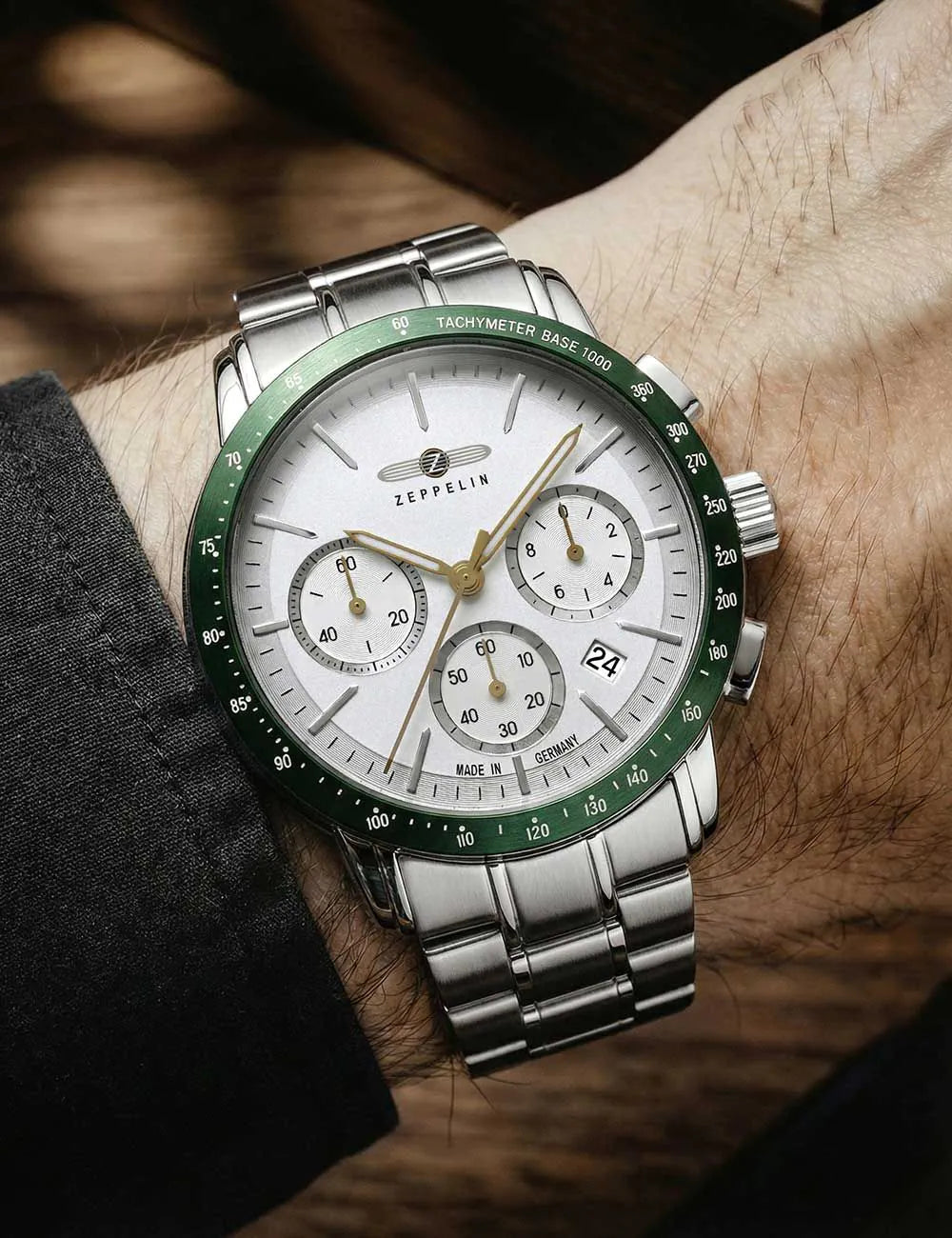 Zeppelin 8878MB-4 Mens Watch New York Chronograph 43mm 5ATM