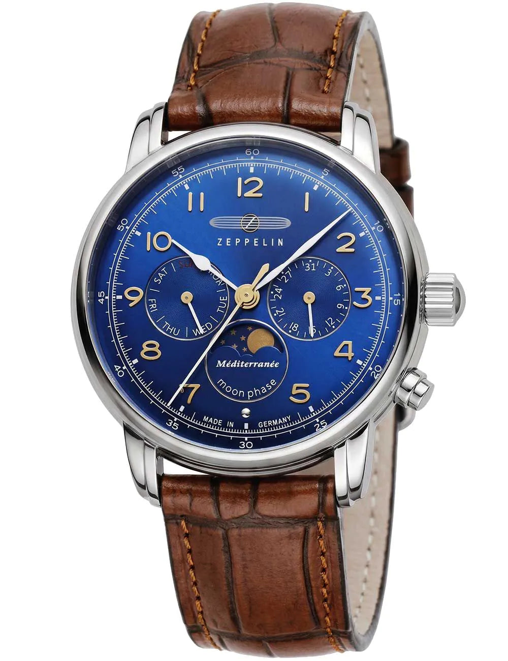 Zeppelin 9636-3 Mens watch Méditerranée 40mm 5ATM