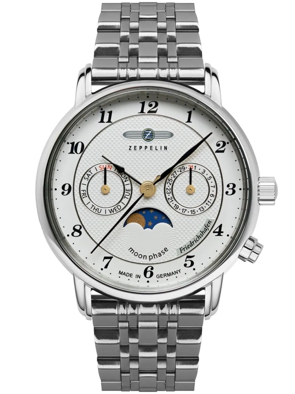 Zeppelin 8537M-1 Friedrichshafen Moon Phase 35mm 5ATM