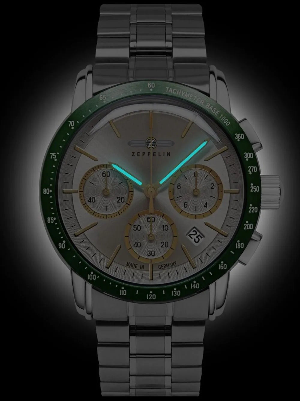 Zeppelin 8878MB-5 Mens Watch New York Chronograph 40mm 5ATM