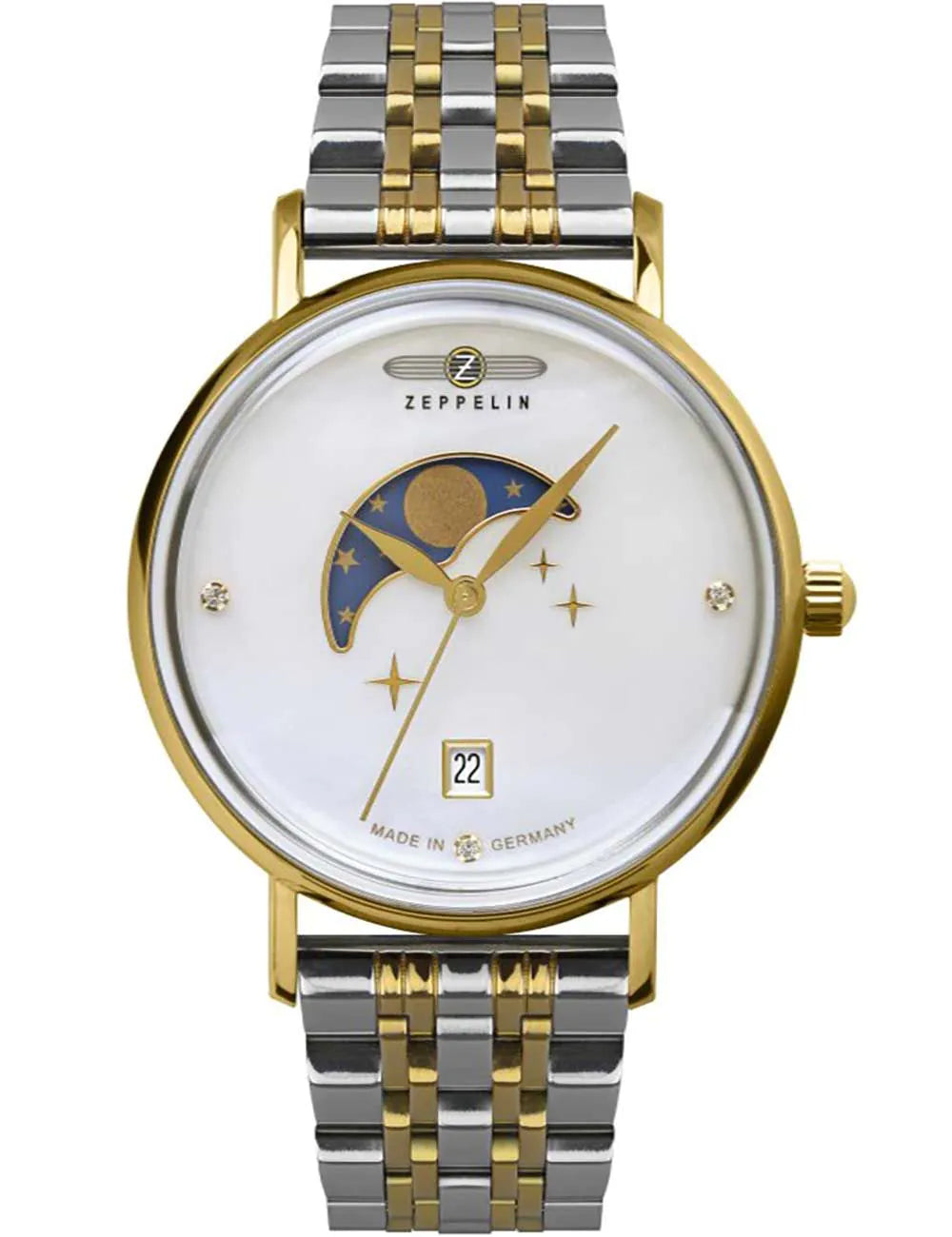 Zeppelin 7133M-5 Luna Moonphase Ladies Watch 36mm 5ATM