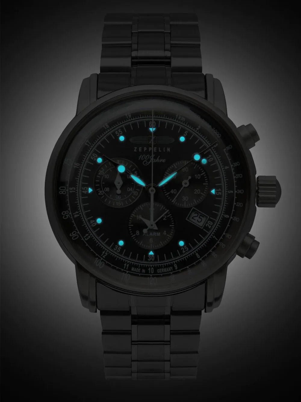 Zeppelin 7680MB-2 Mens Watch 100 Years Zeppelin Chronograph 43mm 5ATM