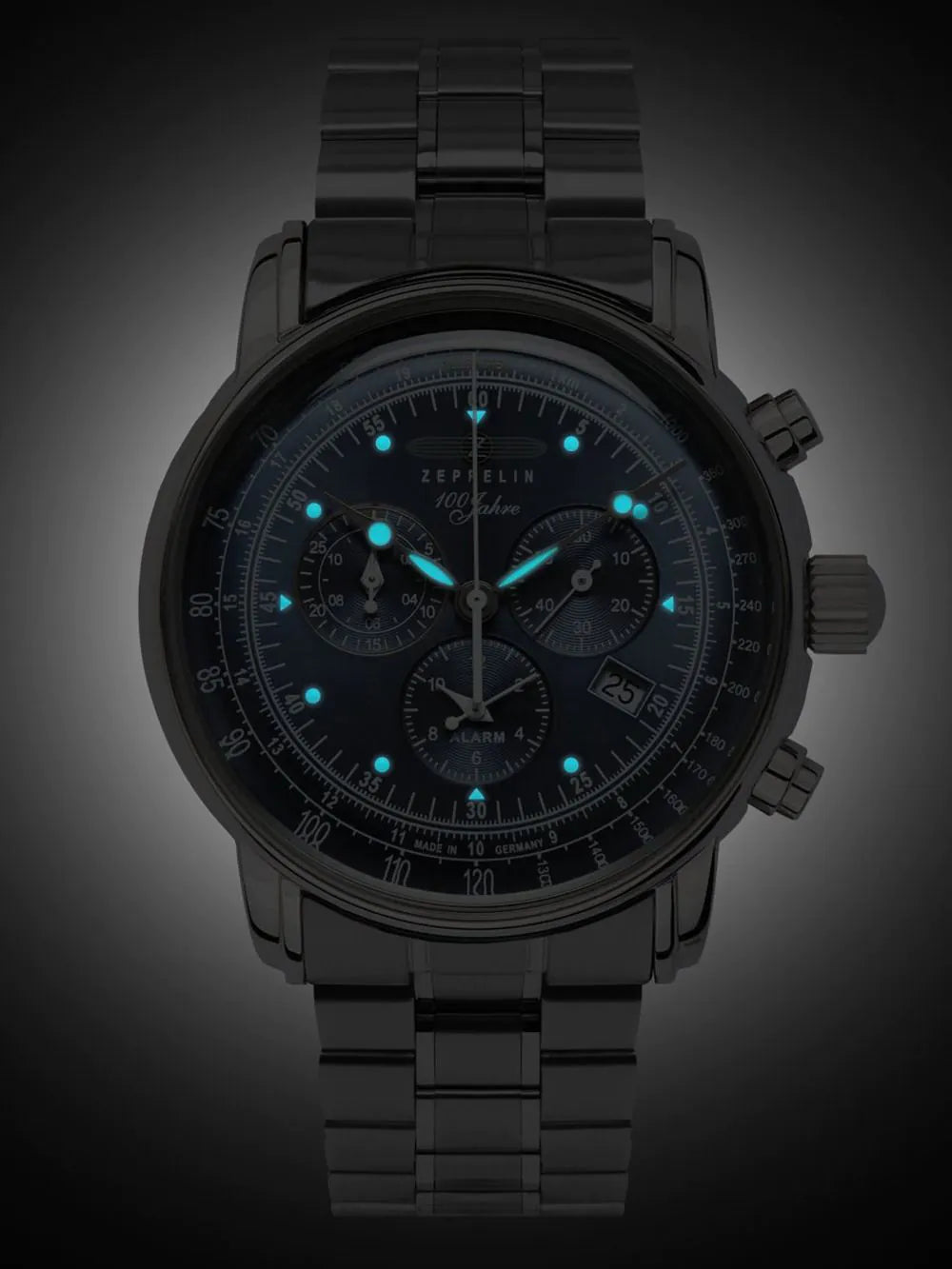 Zeppelin 7680MB-3 Mens Watch 100 Years Zeppelin Chronograph 43mm 5ATM