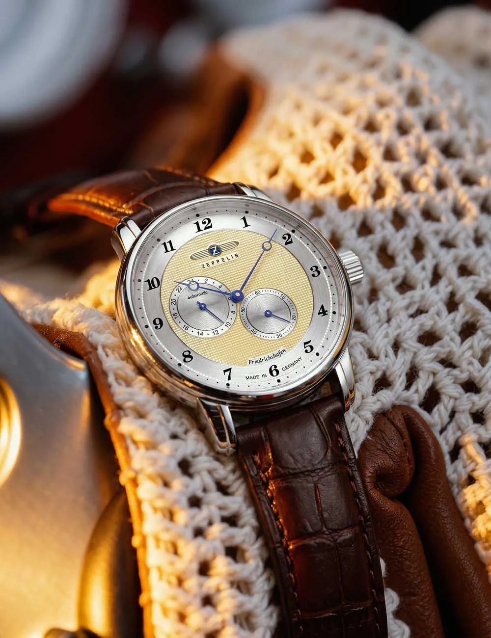 Zeppelin 8568-5 Mens Watch Friedrichshafen Automatic 40mm 5ATM