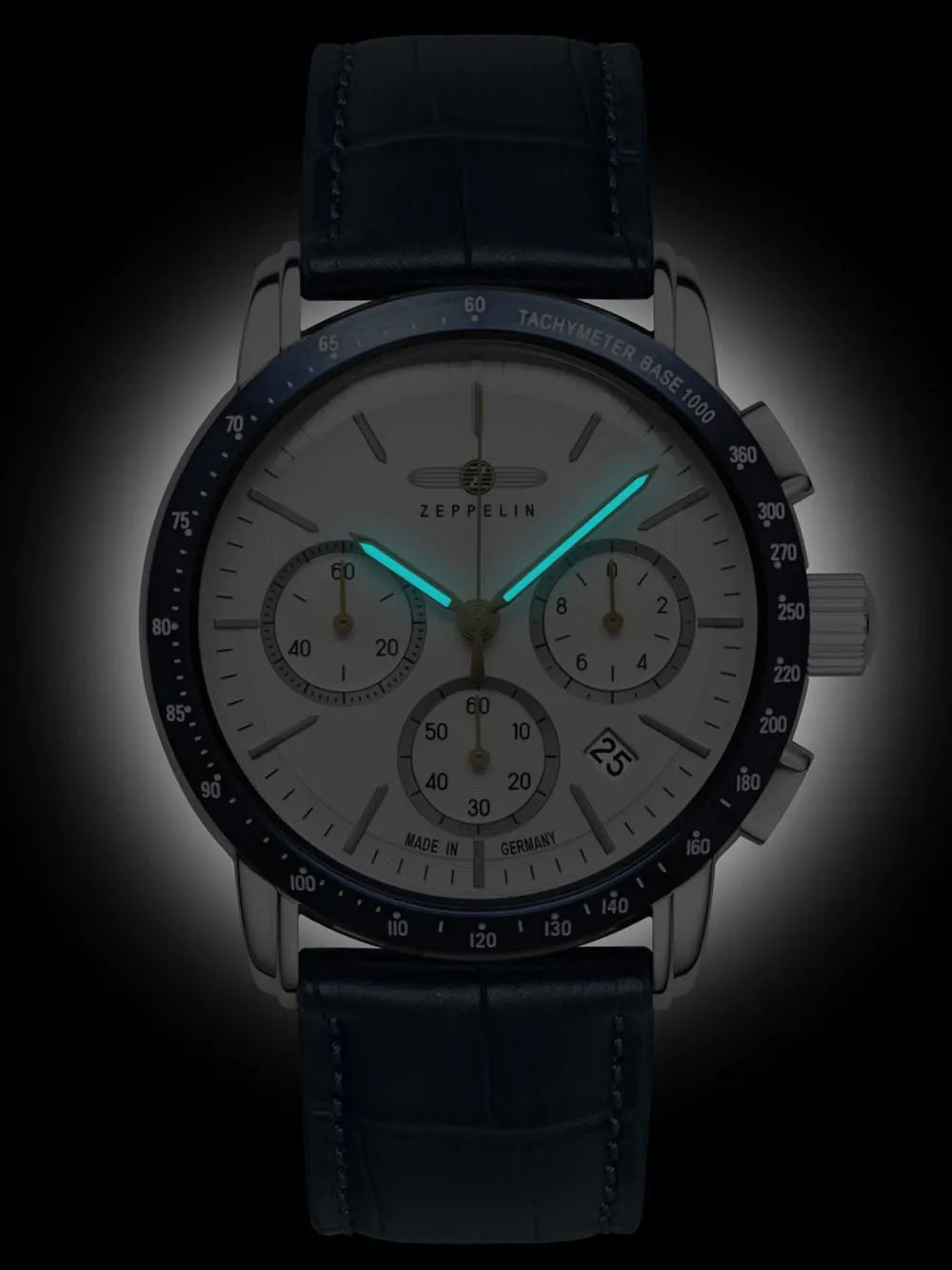 Zeppelin 8878-1 Mens Watch New York Chronograph 43mm 5ATM