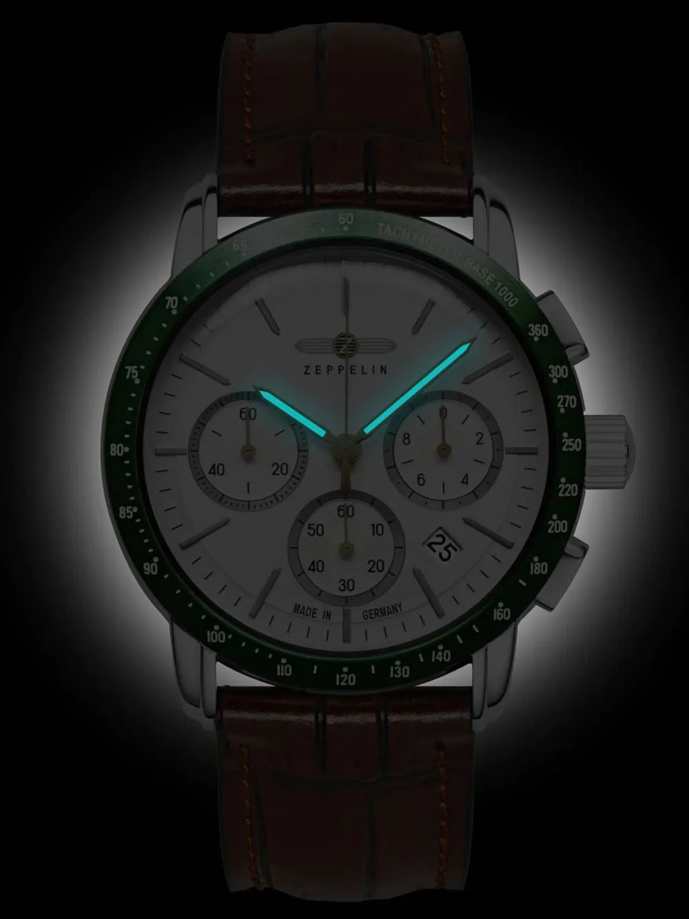 Zeppelin 8878-4 Mens Watch New York Chronograph 43mm 5ATM