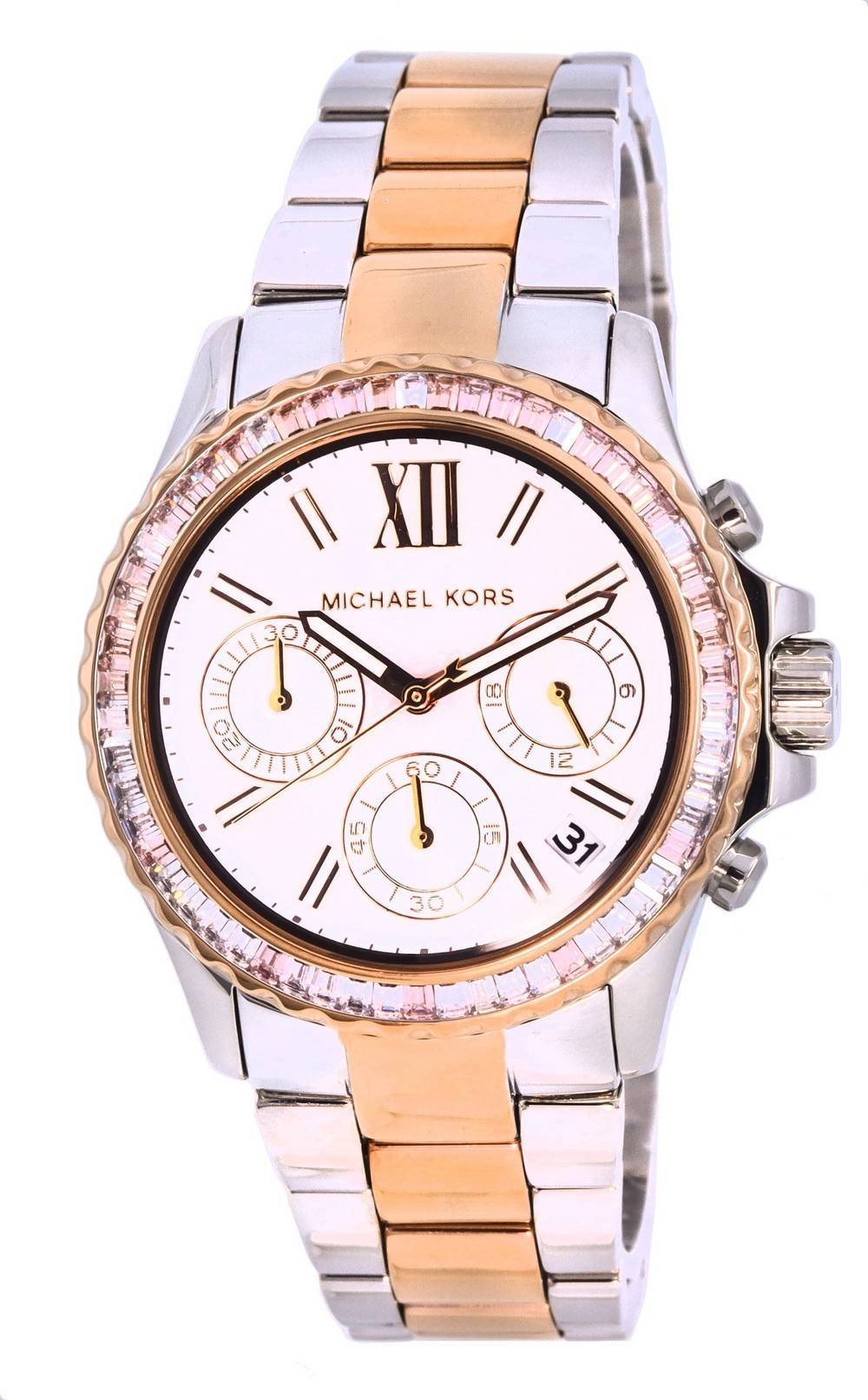 Michael Kors Everest Chronograph White Dial Quartz MK7214 Women's Watch