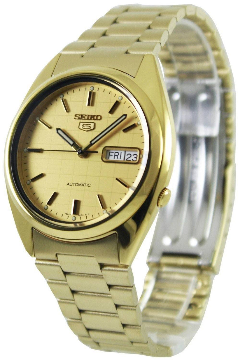 Seiko 5 Automatic Gold Dial SNXL72K1 SNXL72K Men's Watch – The Time ...
